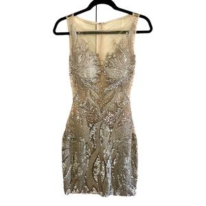 Sequin Embroidered Jovani Cocktail Dress